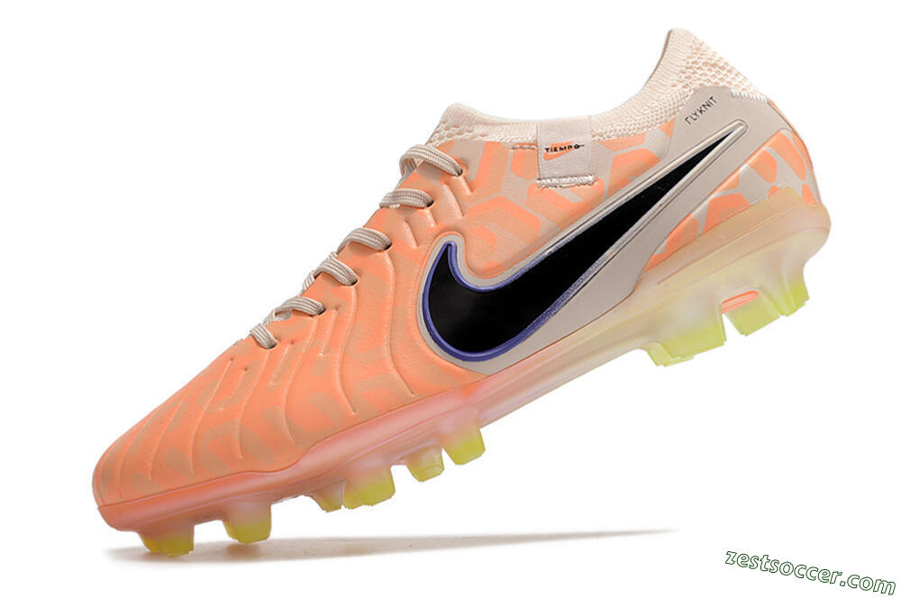 Nike Tiempo Legend 10 Elite FG Low-Tops Soccer Cleats - Orange/Black/Guava Ice 5
