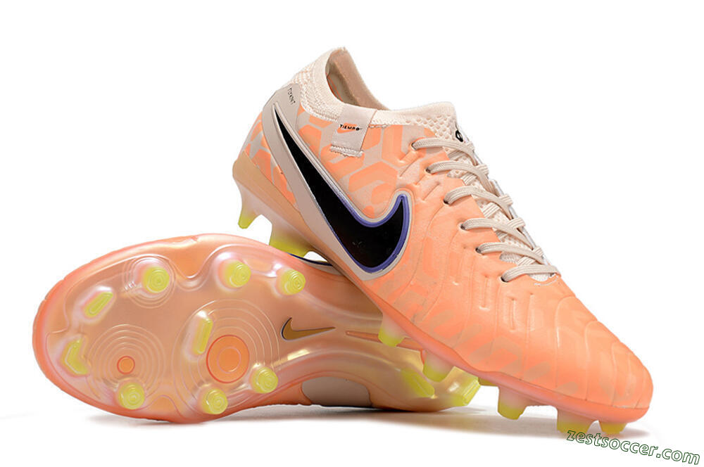 Nike Tiempo Legend 10 Elite FG Low-Tops Soccer Cleats - Orange/Black/Guava Ice 3