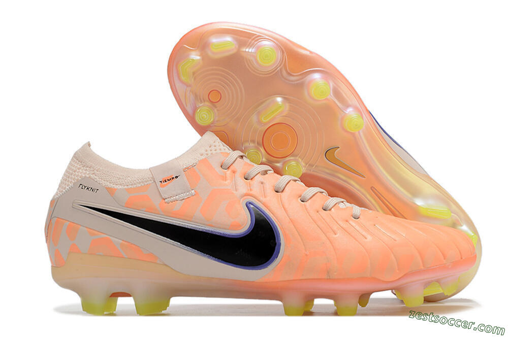 Nike Tiempo Legend 10 Elite FG Low-Tops Soccer Cleats - Orange/Black/Guava Ice 0