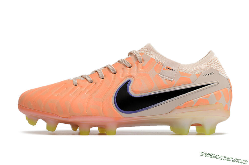 Nike Tiempo Legend 10 Elite FG Low-Tops Soccer Cleats - Orange/Black/Guava Ice 2