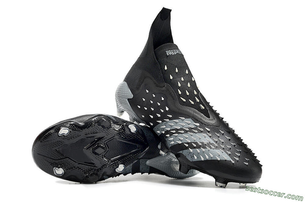 Adidas Predator Freak+ FG High-Tops Soccer Cleats - Black/Siliver 3