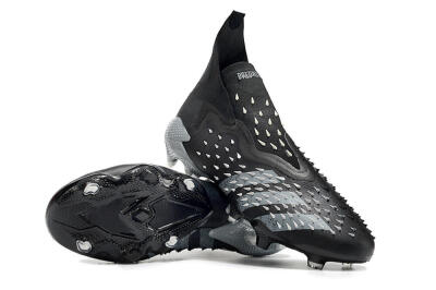 Adidas Predator Freak+ FG High-Tops Soccer Cleats - Black/Siliver