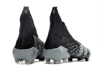 Adidas Predator Freak+ FG High-Tops Soccer Cleats - Black/Siliver