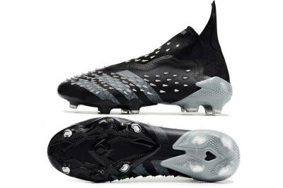 Adidas Predator Freak+ FG High-Tops Soccer Cleats - Black/Siliver