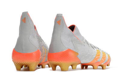 Adidas Predator Freak.1 FG High-Tops Soccer Cleats - Grey/Orange/Gold