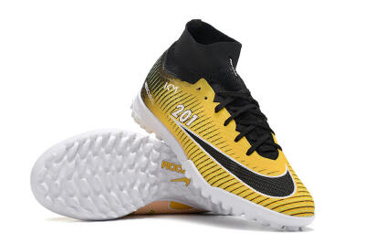 Nike Air Zoom Mercurial Superfly 9 Elite TF High-Tops Soccer Shoes - Yellow/Black/White