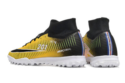 Nike Air Zoom Mercurial Superfly 9 Elite TF High-Tops Soccer Shoes - Yellow/Black/White