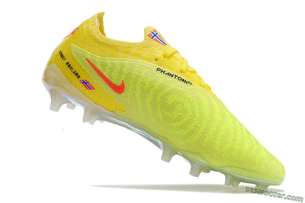 Nike Phantom GX Elite Link FG Low-Tops Soccer Cleats - Orange/Yellow/Black 4