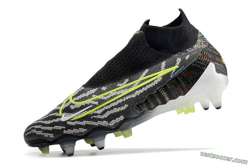 Nike Phantom GX Elite DF SG Low-Tops Soccer Cleats - Black/Grey/Yellow 5