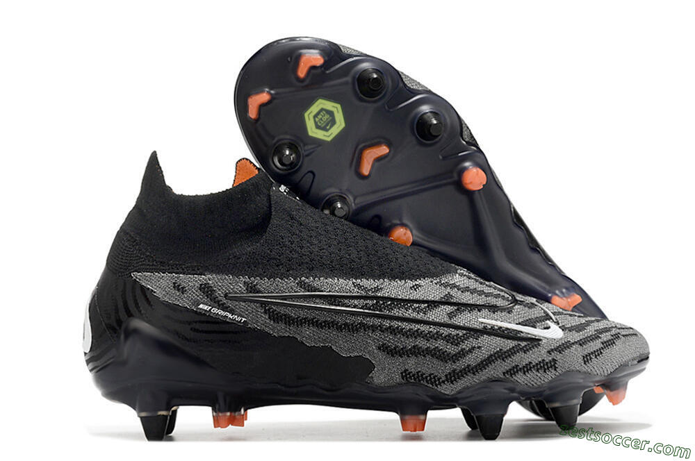 Nike Phantom GX Elite DF SG Low-Tops Soccer Cleats - Black/Grey/White 0