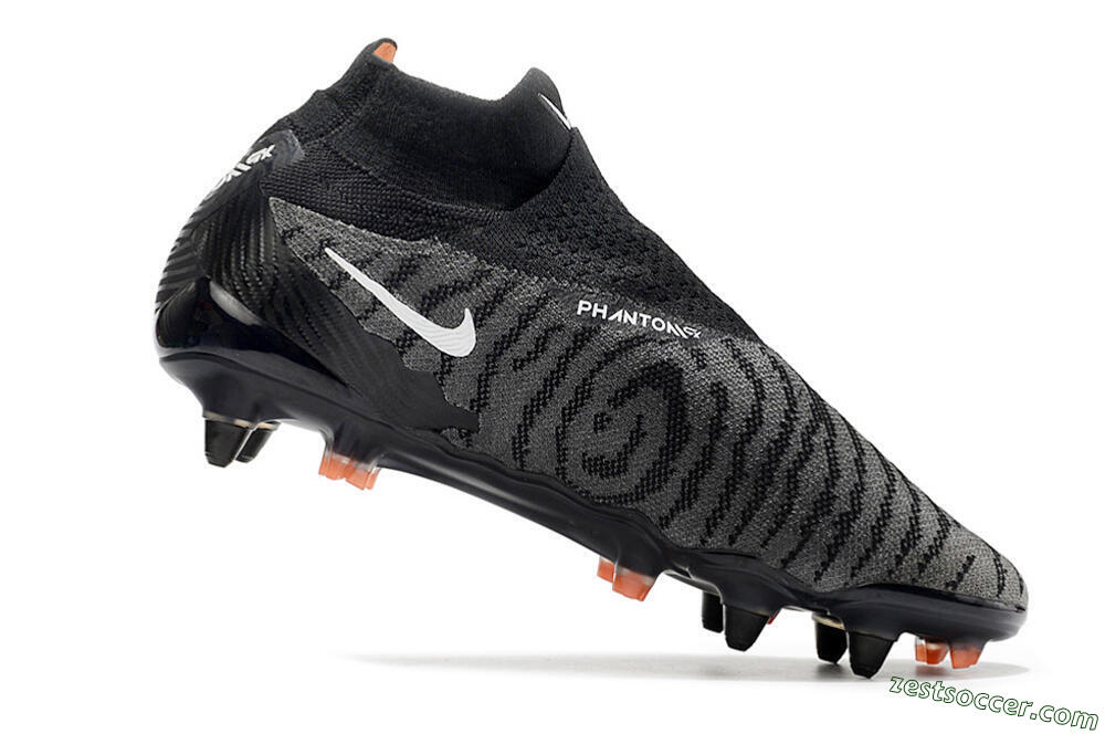 Nike Phantom GX Elite DF SG Low-Tops Soccer Cleats - Black/Grey/White 4