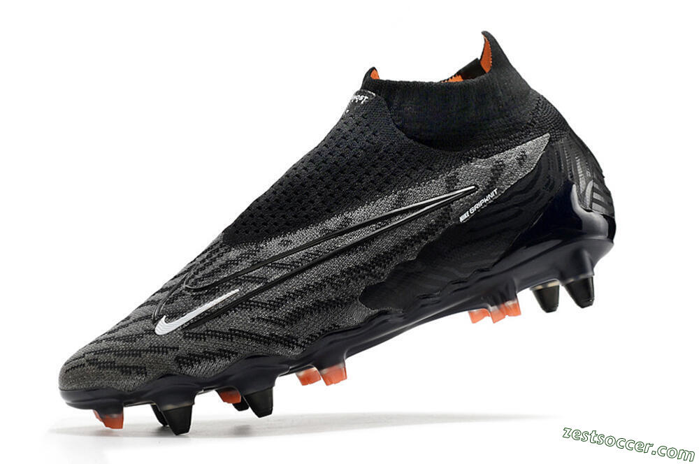 Nike Phantom GX Elite DF SG Low-Tops Soccer Cleats - Black/Grey/White 5