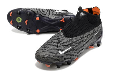 Nike Phantom GX Elite DF SG Low-Tops Soccer Cleats - Black/Grey/White