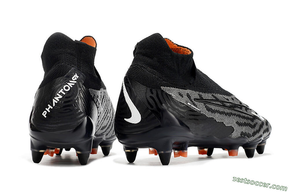 Nike Phantom GX Elite DF SG Low-Tops Soccer Cleats - Black/Grey/White 6