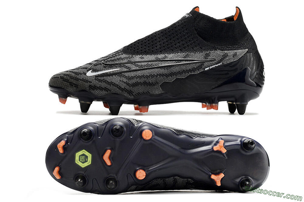 Nike Phantom GX Elite DF SG Low-Tops Soccer Cleats - Black/Grey/White 1