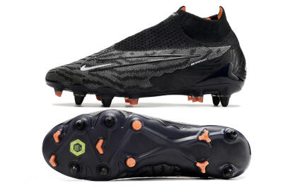 Nike Phantom GX Elite DF SG Low-Tops Soccer Cleats - Black/Grey/White