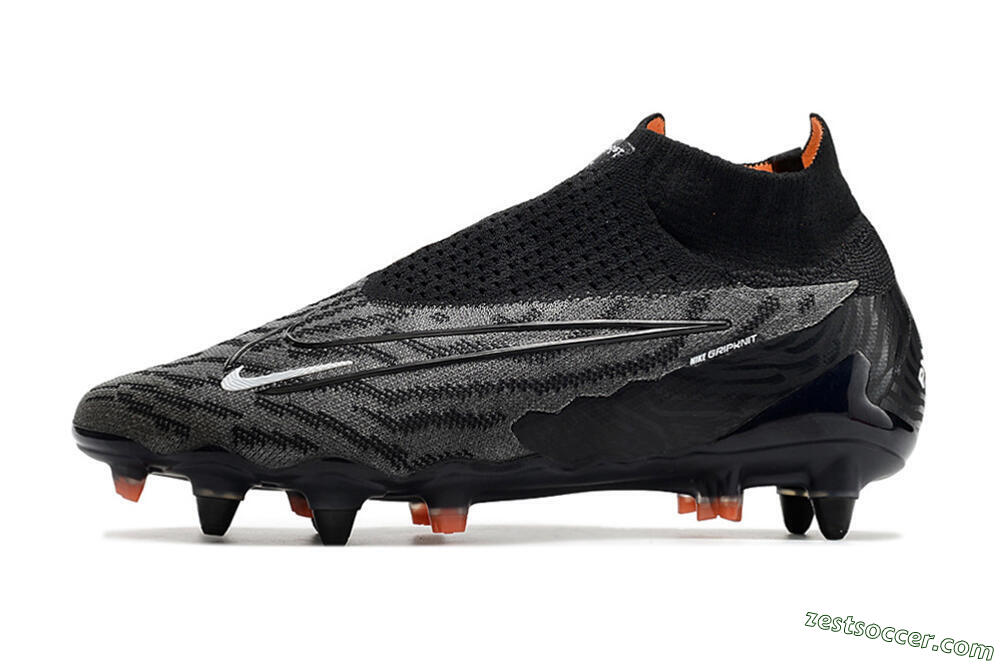 Nike Phantom GX Elite DF SG Low-Tops Soccer Cleats - Black/Grey/White 2