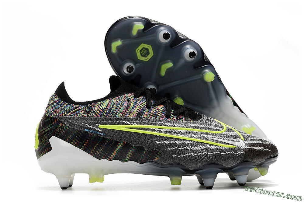 Nike Phantom GX Elite SG Low-Tops Soccer Cleats - Black/Grey/Yellow 0