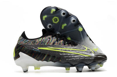 Nike Phantom GX Elite SG Low-Tops Soccer Cleats - Black/Grey/Yellow