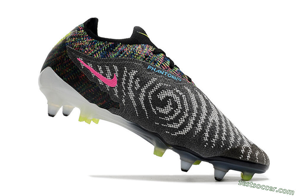 Nike Phantom GX Elite SG Low-Tops Soccer Cleats - Black/Grey/Yellow 4