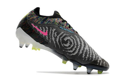 Nike Phantom GX Elite SG Low-Tops Soccer Cleats - Black/Grey/Yellow