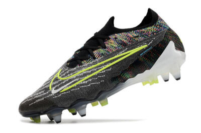 Nike Phantom GX Elite SG Low-Tops Soccer Cleats - Black/Grey/Yellow