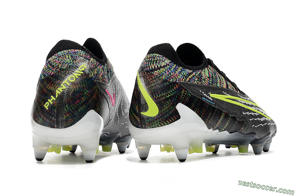 Nike Phantom GX Elite SG Low-Tops Soccer Cleats - Black/Grey/Yellow 6
