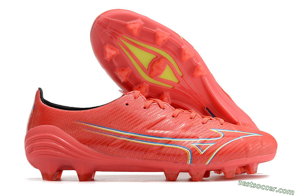 Mizuno Alpha Made in Japan FG Low-Tops Soccer Cleats - Red/Yelllow/Blue 0
