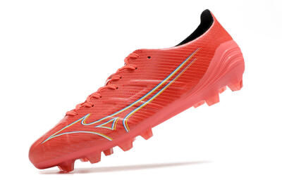 Mizuno Alpha Made in Japan FG Low-Tops Soccer Cleats - Red/Yelllow/Blue