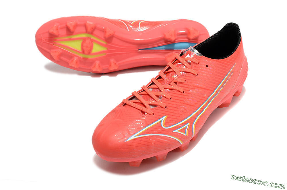 Mizuno Alpha Made in Japan FG Low-Tops Soccer Cleats - Red/Yelllow/Blue 3