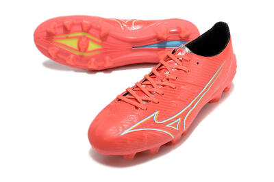 Mizuno Alpha Made in Japan FG Low-Tops Soccer Cleats - Red/Yelllow/Blue