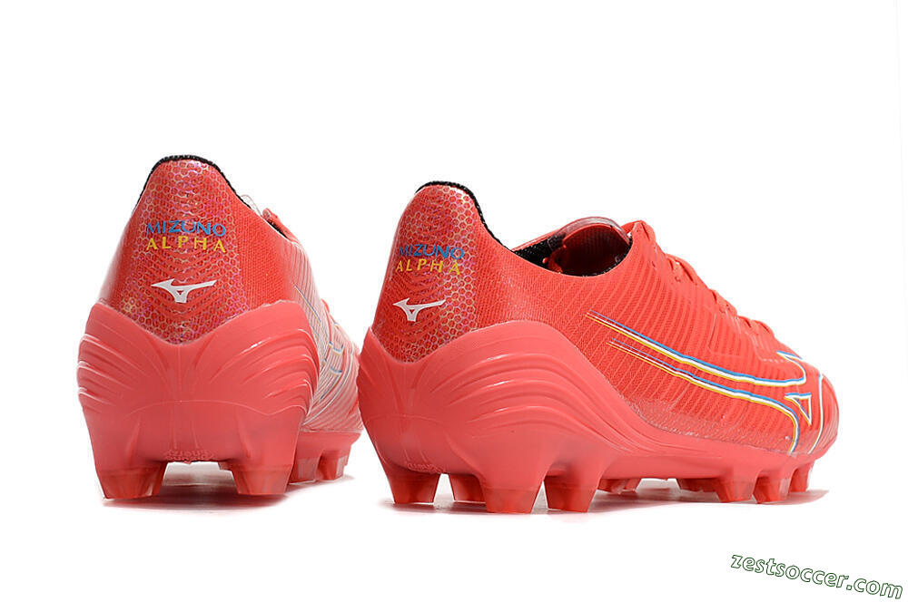 Mizuno Alpha Made in Japan FG Low-Tops Soccer Cleats - Red/Yelllow/Blue 6
