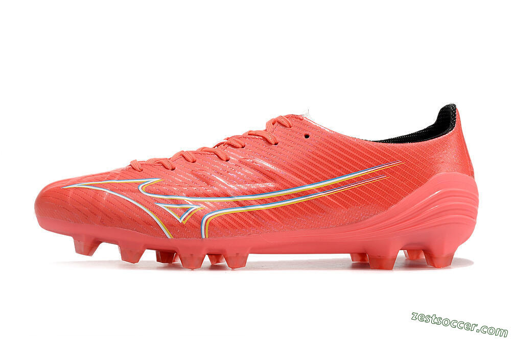 Mizuno Alpha Made in Japan FG Low-Tops Soccer Cleats - Red/Yelllow/Blue 2