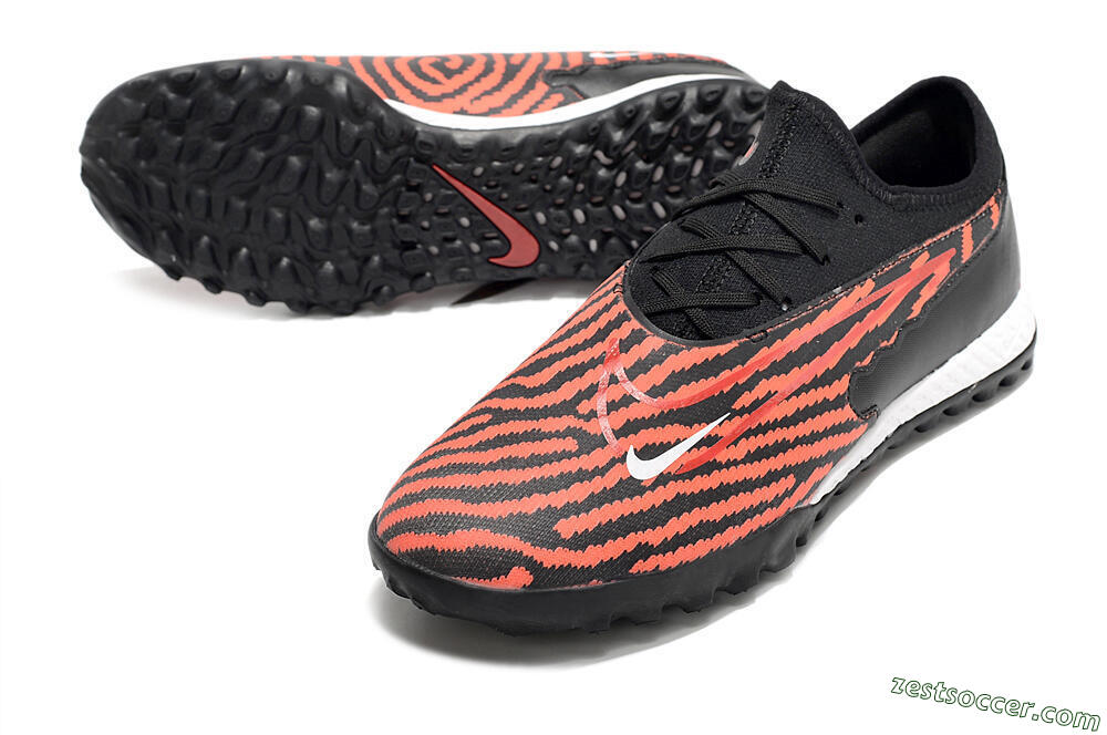 Nike React Phantom GX Pro TF Low-Tops Soccer Shoes - Red/Black/White 3