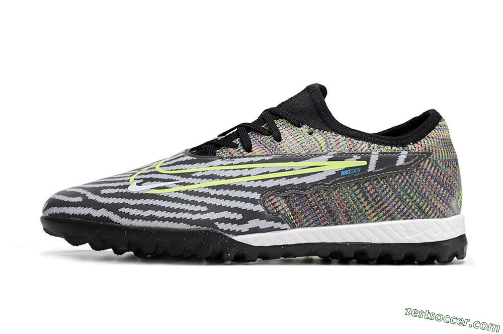 Nike React Phantom GX Pro TF Low-Tops Soccer Shoes - Black/Grey/Yellow 2