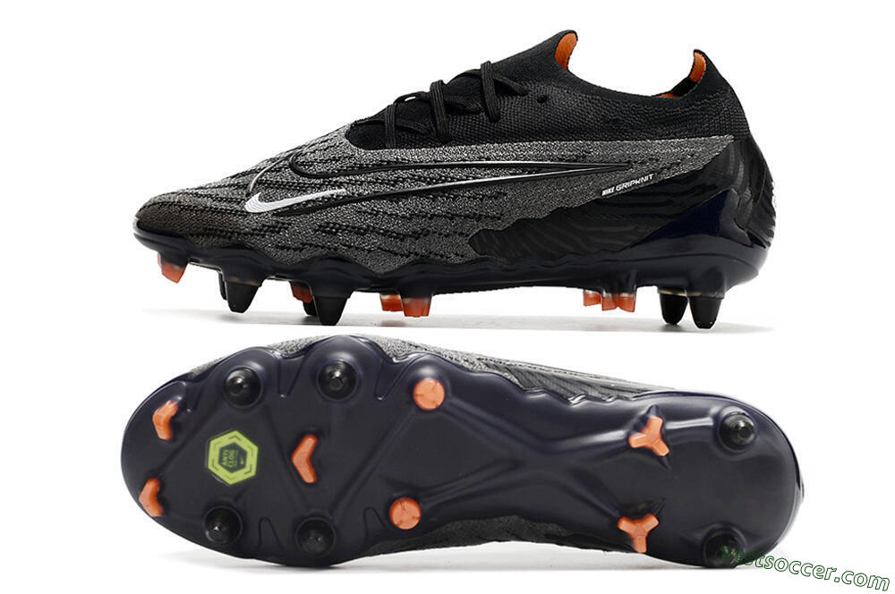 Nike Phantom GX Elite SG Low-Tops Soccer Cleats - Black/Grey/White 1