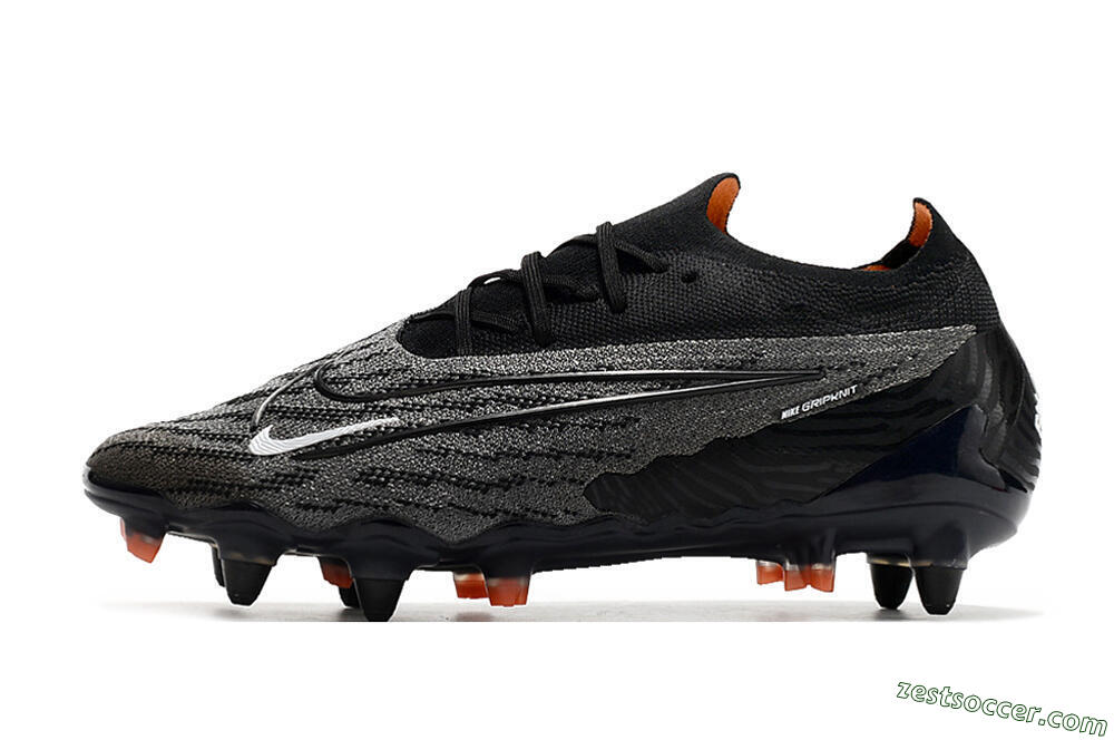 Nike Phantom GX Elite SG Low-Tops Soccer Cleats - Black/Grey/White 2