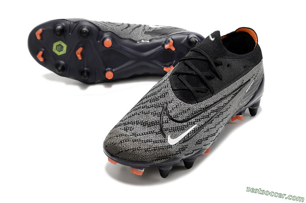 Nike Phantom GX Elite SG Low-Tops Soccer Cleats - Black/Grey/White 3