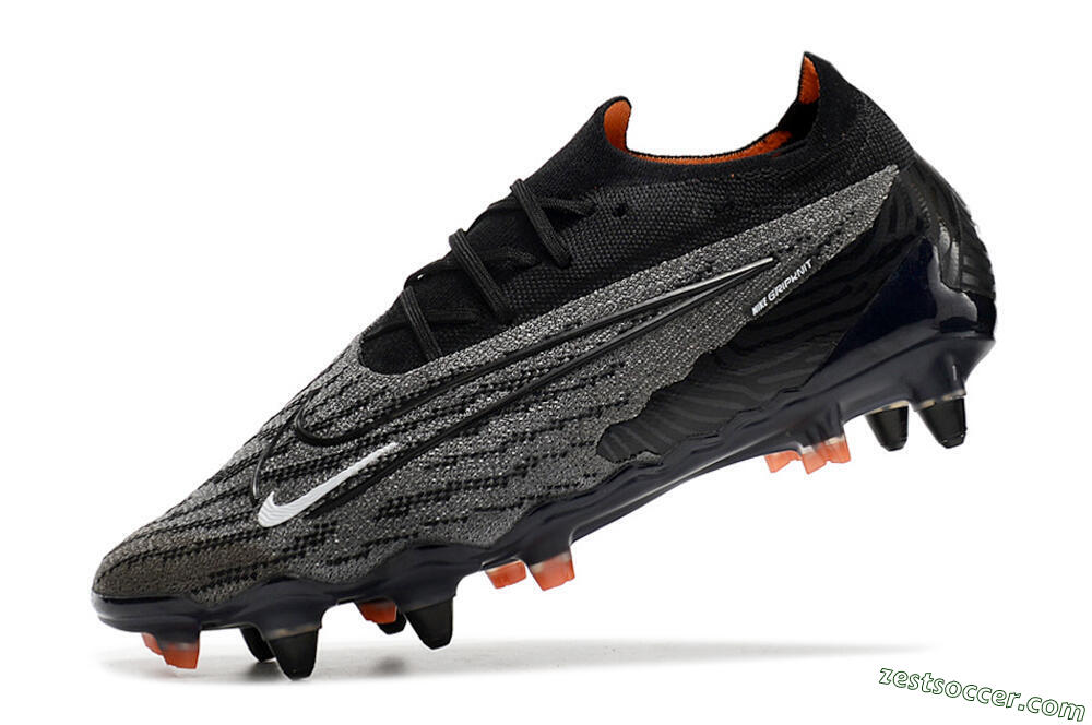 Nike Phantom GX Elite SG Low-Tops Soccer Cleats - Black/Grey/White 4