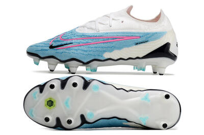 Nike Phantom GX Elite SG Low-Tops Soccer Cleats - Blue/White/Pink