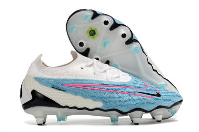 Nike Phantom GX Elite SG Low-Tops Soccer Cleats - Blue/White/Pink
