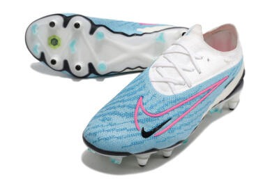 Nike Phantom GX Elite SG Low-Tops Soccer Cleats - Blue/White/Pink