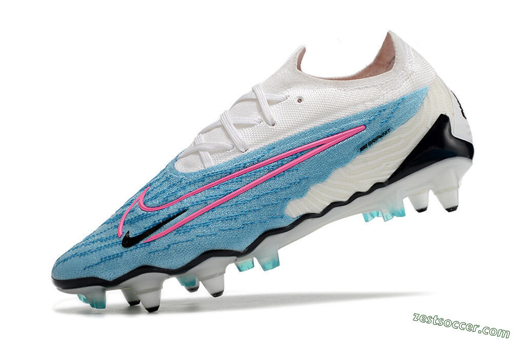 Nike Phantom GX Elite SG Low-Tops Soccer Cleats - Blue/White/Pink 5