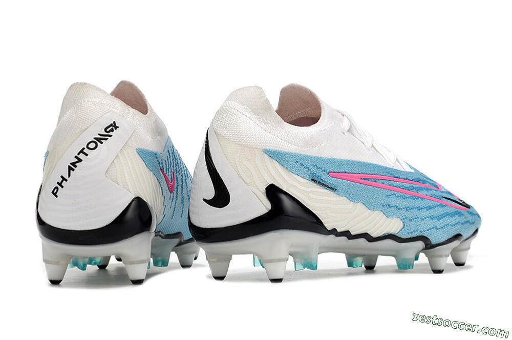 Nike Phantom GX Elite SG Low-Tops Soccer Cleats - Blue/White/Pink 6