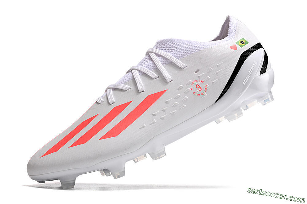 Adidas X Speedportal.1 Brazil FG Low-Tops Soccer Cleats - White/Orange/Black 5