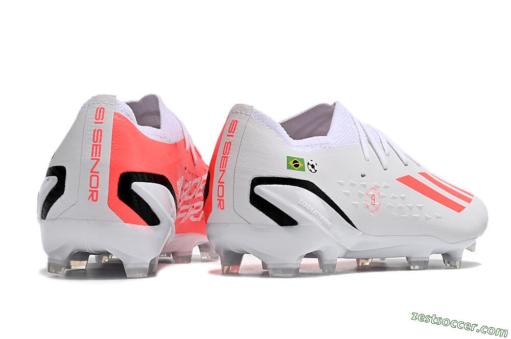 Adidas X Speedportal.1 Brazil FG Low-Tops Soccer Cleats - White/Orange/Black 6