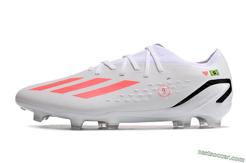 Adidas X Speedportal.1 Brazil FG Low-Tops Soccer Cleats - White/Orange/Black 2