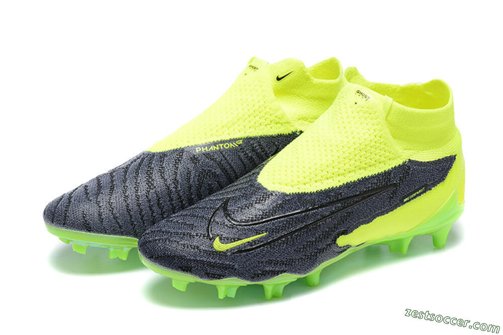 Nike Phantom GX Elite DF FG High-Tops Soccer Cleats - Yellow/Black 9