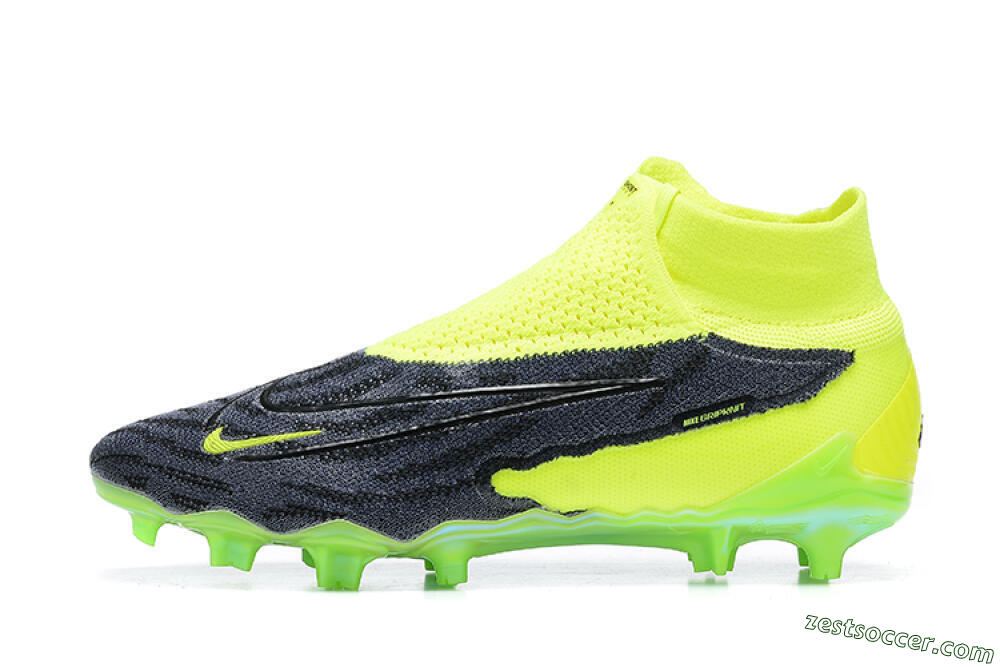Nike Phantom GX Elite DF FG High-Tops Soccer Cleats - Yellow/Black 2