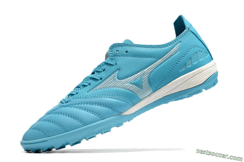 Mizuno WAVE CUP Classic TF Low-Tops Soccer Shoes - Blue/Grey/White 7